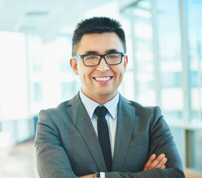 Proud businessman in his office 1098 65